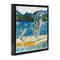 Stupell Industries Kids on Swimming Dock Abstract Framed Floater Canvas Wall Art